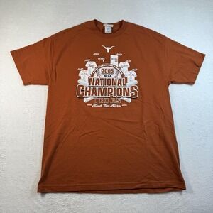 Texas‎ Longhorns Shirt Mens XL Orange NCAA Football Step Ahead 2005 Champs